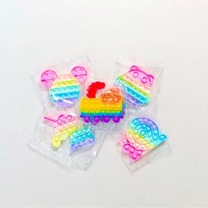Push Bubble Fidget Toys Silicone Sensory Popper Stress Relief Party Favors 6pc